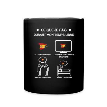 cadeau espagne temps libre voyage - Mug uni - noir - Devant