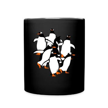 Penguin Penguins - Tasse einfarbig - Schwarz - Vorne