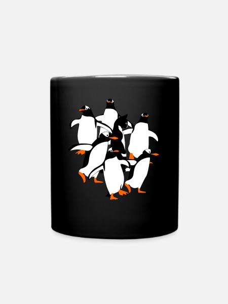Penguin Penguins - Full Colour Mug - black