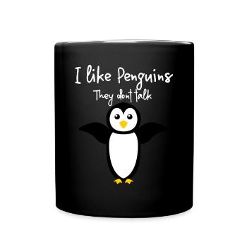 Penguin Cute Penguins - Full Colour Mug - black - Front