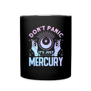 Retrograde planets Mercury retrograde - Full Colour Mug - black - Front