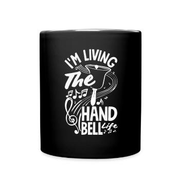 Choral Musical Instrument Hand Bell - Full Colour Mug - black - Front