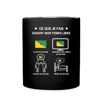 Geschenk Guyana 973 Gratis Zeitreise - Tasse einfarbig - Schwarz - Vorne
