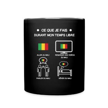 cadeau mali temps libre voyage - Mug uni - noir - Devant