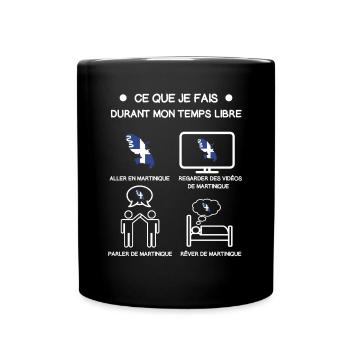 cadeau martinique drapeau temps libre voyage - Mug uni - noir - Devant
