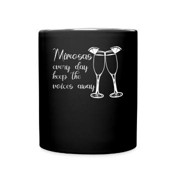 Mimosa Brunch Joke Mimosas - Tasse einfarbig - Schwarz - Vorne