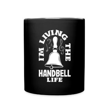 Choral Musical Instrument Hand Bell - Full Colour Mug - black - Front
