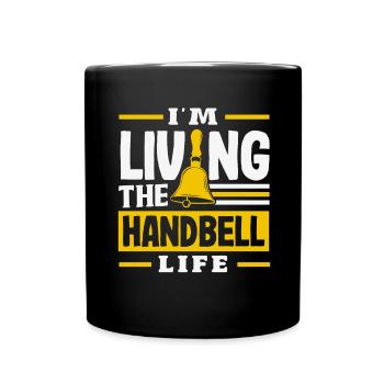 Choral Musical Instrument Hand Bell - Full Colour Mug - black - Front