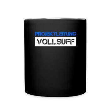 Bier Saufen Shirt Damen Herren Feiern Partnerlook - Tasse einfarbig - Schwarz - Vorne