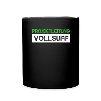 Bier Saufen Shirt Damen Herren Feiern Partnerlook - Tasse einfarbig - Schwarz - Vorne