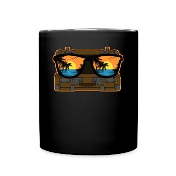 Valise Valises Bagages Tavelling - Mug uni - noir - Devant