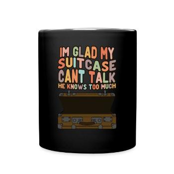 Suitcase Luggage Tavelling - Full Colour Mug - black - Front