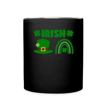 Accessoires de la Saint-Patrick Irlande Shamrock décoration - Mug uni - noir - Devant