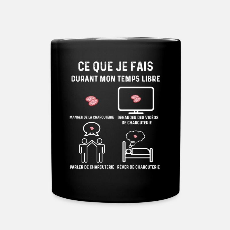charcuterie temps libre cadeau - Mug uni - noir