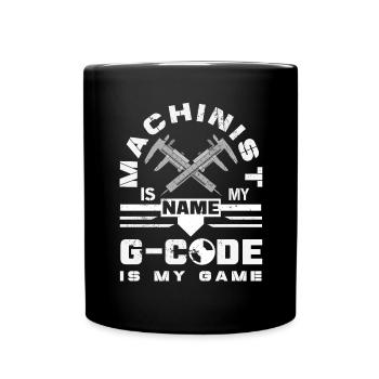 Funny CNC machinist - Full Colour Mug - black - Front