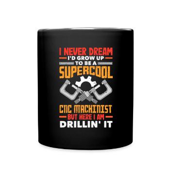 Funny CNC machinist - Full Colour Mug - black - Front