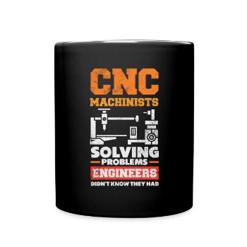 Funny CNC machinist - Full Colour Mug - black - Front