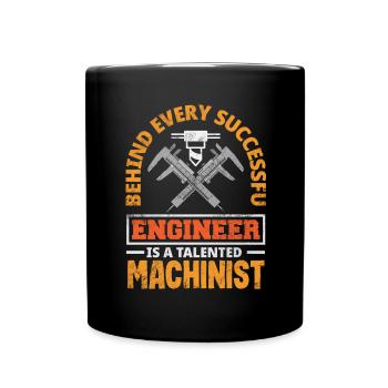 Funny CNC machinist - Full Colour Mug - black - Front
