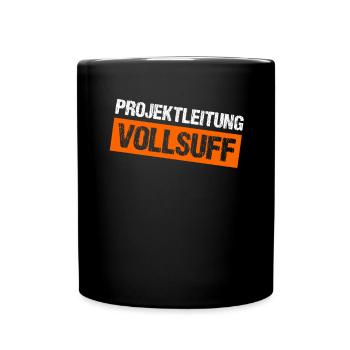 Bier Saufen Shirt Damen Herren Feiern Partnerlook - Tasse einfarbig - Schwarz - Vorne