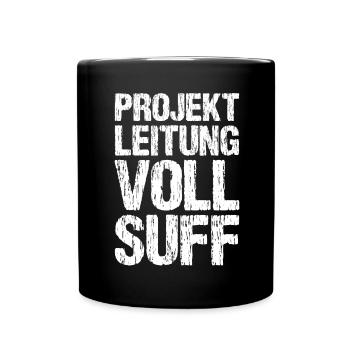 Bier Saufen Shirt Damen Herren Feiern Partnerlook - Tasse einfarbig - Schwarz - Vorne