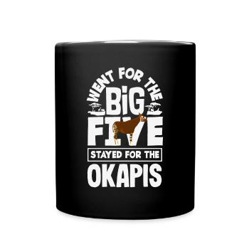 Drôle de gardien de zoo amoureux de l’okapi - Mug uni - noir - Devant