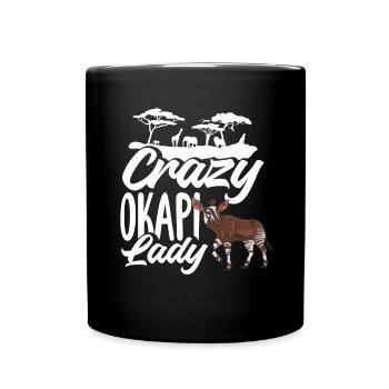 Lustiger Tierpfleger Okapi-liebhaber - Tasse einfarbig - Schwarz - Vorne