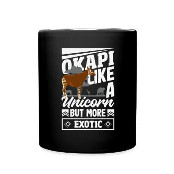 Drôle de gardien de zoo amoureux de l’okapi - Mug uni - noir - Devant