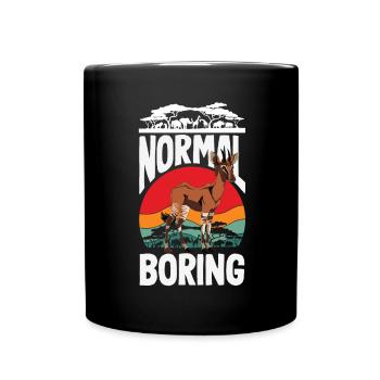 Funny zookeeper okapi lover - Full Colour Mug - black - Front