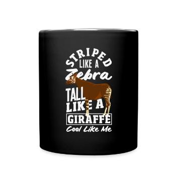 Funny zookeeper okapi lover - Full Colour Mug - black - Front