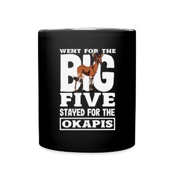 Funny zookeeper okapi lover - Full Colour Mug - black - Front