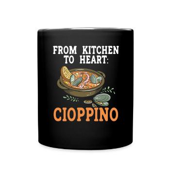 Cioppino Lover Foodie Nourriture Mer Américaine - Mug uni - noir - Devant