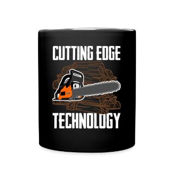 Chain Saw Lumberjack Chainsaw - Full Colour Mug - black - Front