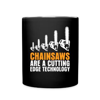 Chainsaw Lumberjack Chain Saw - Full Colour Mug - black - Front