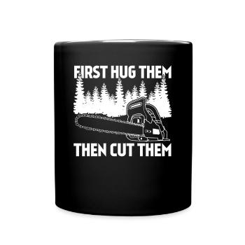Chainsaws Chainsaw fire wood Chain Saw - Full Colour Mug - black - Front