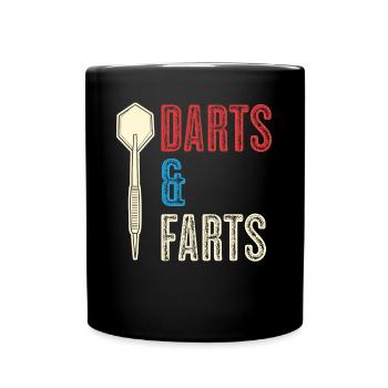 Fléchettes et pets Jeu de fléchettes pour joueur de fléchettes - Mug uni - noir - Devant