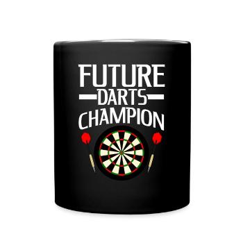 Fléchettes Blague Joueur de fléchettes Jeu de fléchettes - Mug uni - noir - Devant