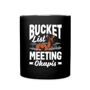 Lustiger Tierpfleger Okapi-liebhaber - Tasse einfarbig - Schwarz - Vorne