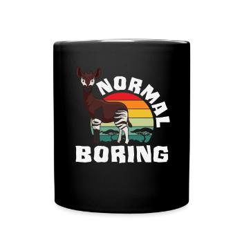 Funny zookeeper okapi lover - Full Colour Mug - black - Front