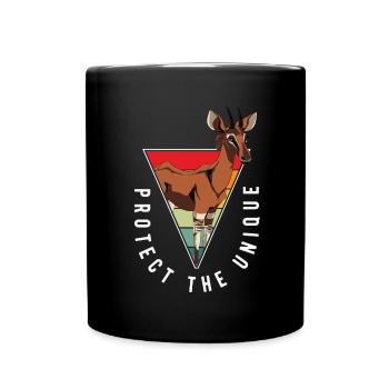 Funny zookeeper okapi lover - Full Colour Mug - black - Front