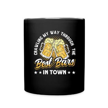 Crawled Pub Crawl Alcohol Drinking - Tasse einfarbig - Schwarz - Vorne