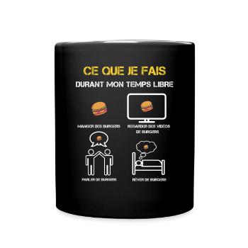 Burger Freizeitgeschenke - Tasse einfarbig - Schwarz - Vorne