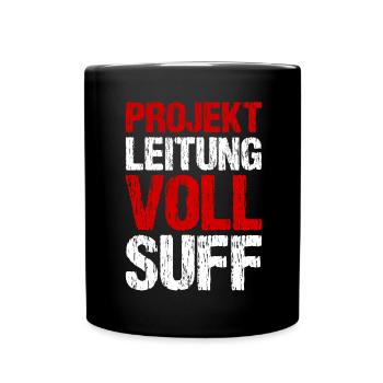 Bier Saufen Shirt Damen Herren Feiern Partnerlook - Tasse einfarbig - Schwarz - Vorne