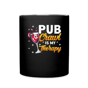 Crawled Pub Crawl Alcohol Drinking - Tasse einfarbig - Schwarz - Vorne