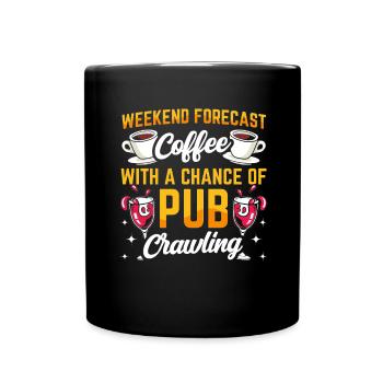 Crawled Pub Crawl Alcohol Drinking - Tasse einfarbig - Schwarz - Vorne