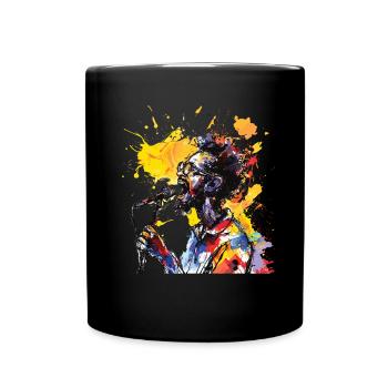 Poet Spoken Word Stand-Up Comedian - Full Colour Mug - black - Front