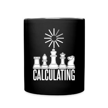 Chess Calculating Chess Board - Tasse einfarbig - Schwarz - Vorne