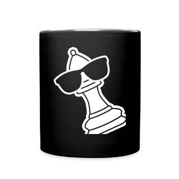 Chess Pieces Chess Board - Tasse einfarbig - Schwarz - Vorne