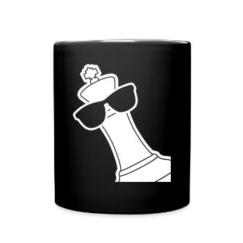 Chess pieces King with Sunglasses - Tasse einfarbig - Schwarz - Vorne