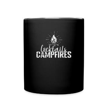Cocktails Feux de camp Vacances Loisirs - Mug uni - noir - Devant