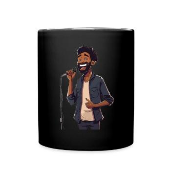 Poet Spoken Word Stand-Up Comedian - Full Colour Mug - black - Front